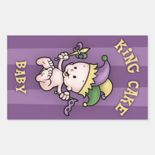 King Cake Baby Rectangular Sticker