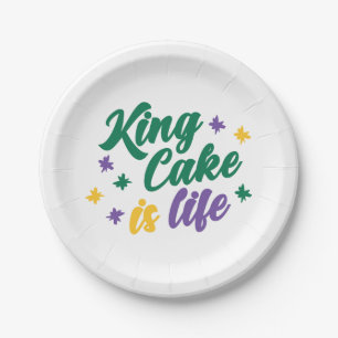 King Cake is Life Paper Plates