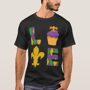 King Cake Love Mardi Gras Parade Shenanigans Carni T-Shirt