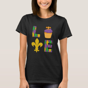 King Cake Love Mardi Gras Parade Shenanigans Carni T-Shirt