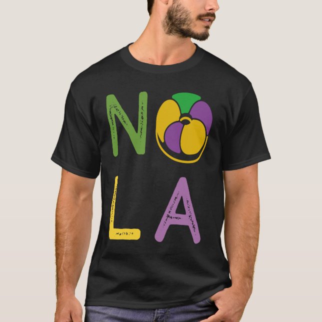 King Cake Mardi Gras New Orleans Parade Shenanigan T-Shirt (Front)