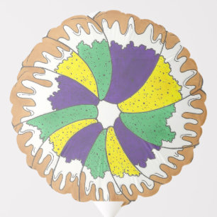 King Cake New Orleans NOLA Mardi Gras Carnival Balloon