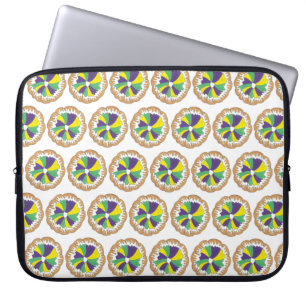 King Cake New Orleans NOLA Mardi Gras Carnival Laptop Sleeve