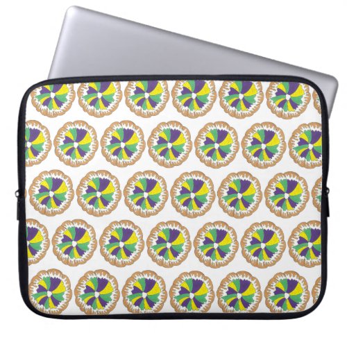 King Cake New Orleans NOLA Mardi Gras Carnival Laptop Sleeve