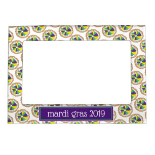 King Cake New Orleans NOLA Mardi Gras Carnival Magnetic Frame