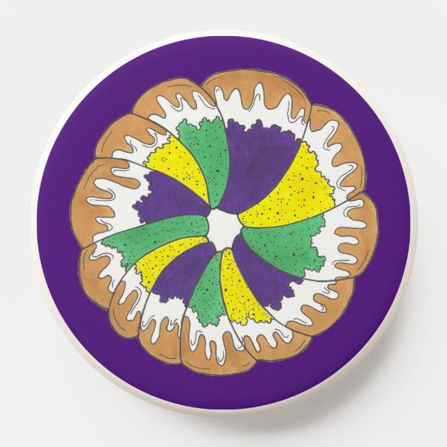King Cake New Orleans NOLA Mardi Gras Carnival PopSocket (Popsocket)