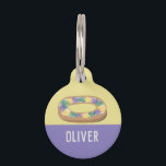 King Cake Pet ID Tag<br><div class="desc">Celebrate carnival year-round with our King Cake Pet ID Tag. Adorned with the iconic colors of Mardi Gras, this tag brings the flavor of New Orleans to your king cake baby’s daily life. It’s a delightful way to showcase your furry friend’s festive side, with a king cake design that's as...</div>