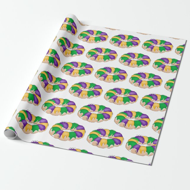 King Cake Wrapping Paper (Unrolled)