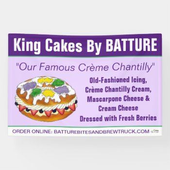 King Cakes By Batture Banner by rebeccaheartsny at Zazzle