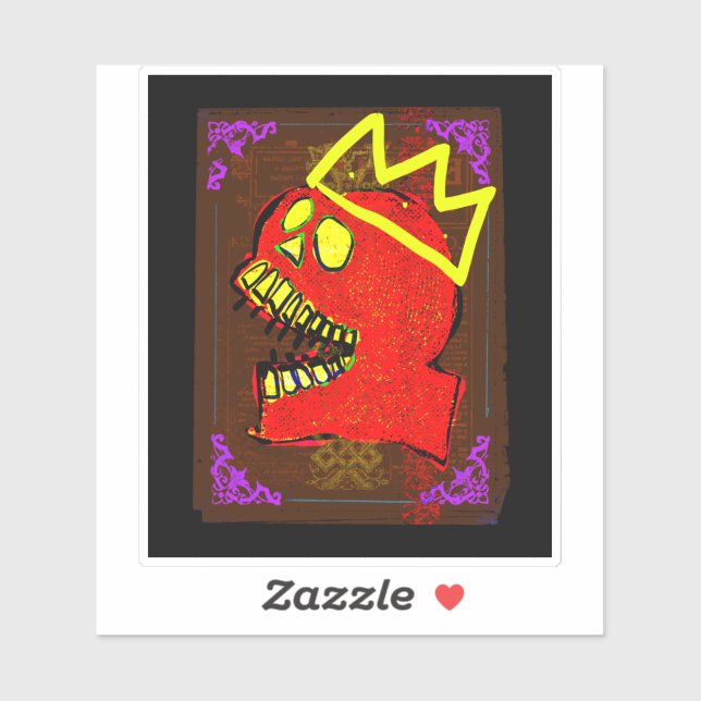 King Calavera Skull Day of the Dead NFT Art Sticker (Sheet)