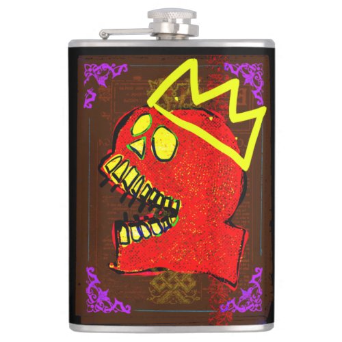 King Calavera Skull pGeek NFT Art Flask