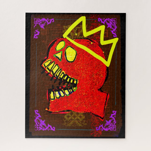 King Calavera Skull pGeek NFT Art Jigsaw Puzzle (Vertical)
