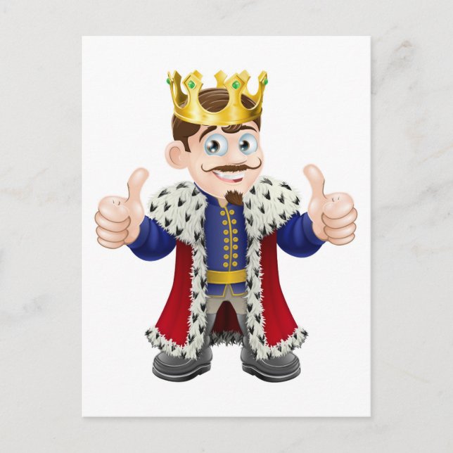 King cartoon postcard (Front)