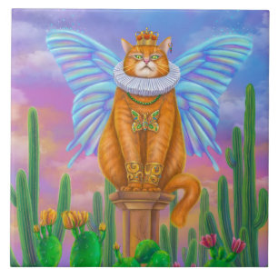 King cat   ceramic tile