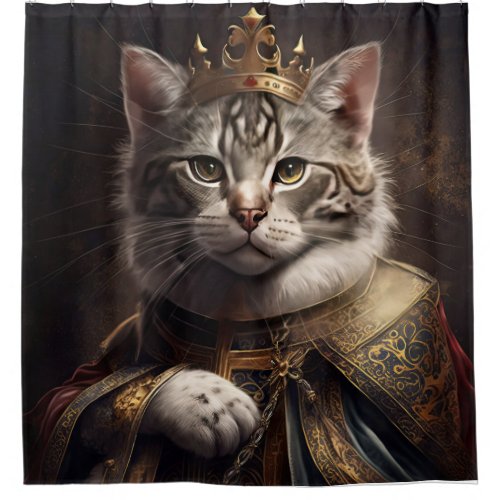King Cat Shower Curtain