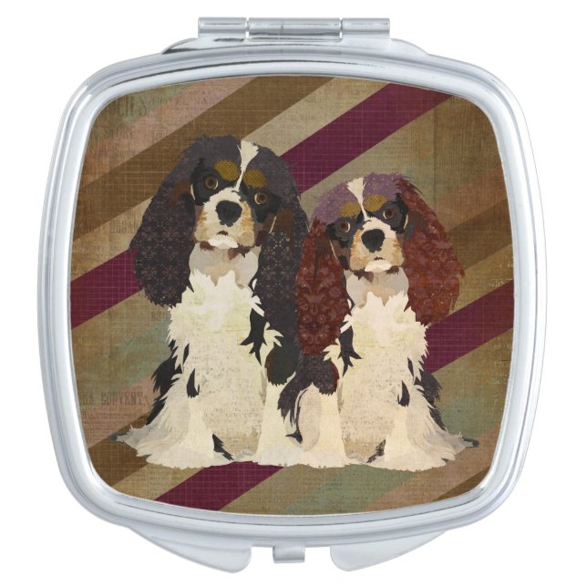 King Cavalier Spaniels Compact Mirror (Front)