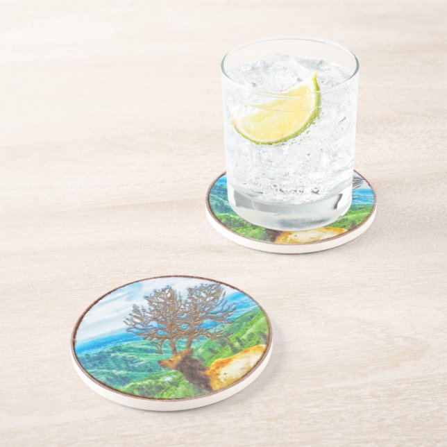King Cervus Drink Coaster (Side)
