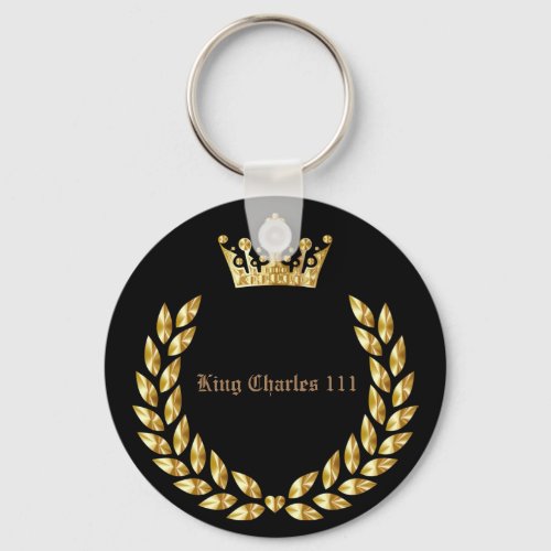 King Charles 111 Crown Royal BlackGold Keychain