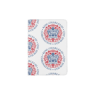king charles 3rd emblem souvenir    passport holder