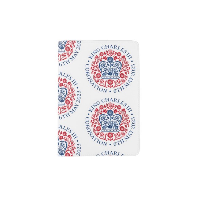 king charles 3rd emblem souvenir    passport holder (Front)