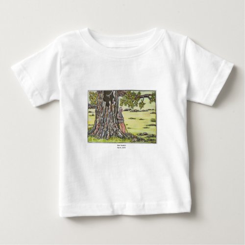 King Charles And An Ancient Oak Tree Baby T_Shirt