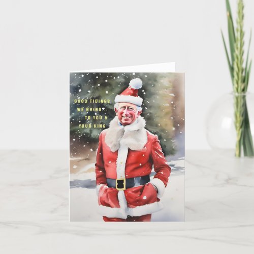 King Charles at Christmas Holiday Card