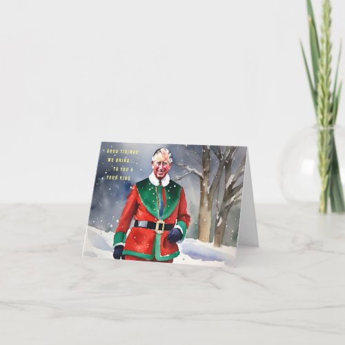 King Charles at Christmas Holiday Card