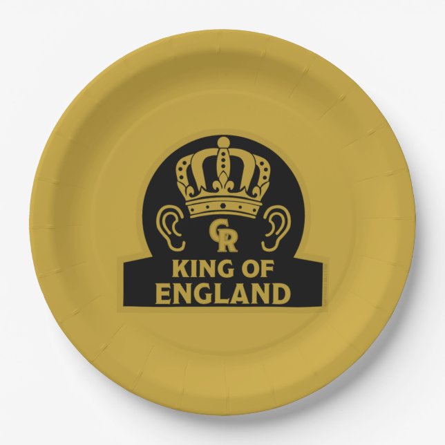 King Charles British Royal Coronation  Paper Plates (Front)