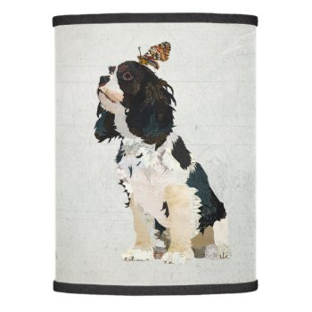 King Charles Cavalier And Butterfly Lamp Shade by Greyszoo at Zazzle