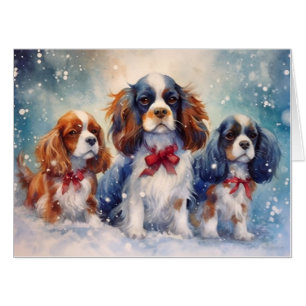 King Charles Cavalier Christmas Love Holiday Card