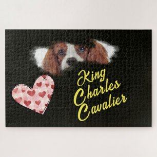 King Charles Cavalier Eyes Solid Color 1000 piece Jigsaw Puzzle