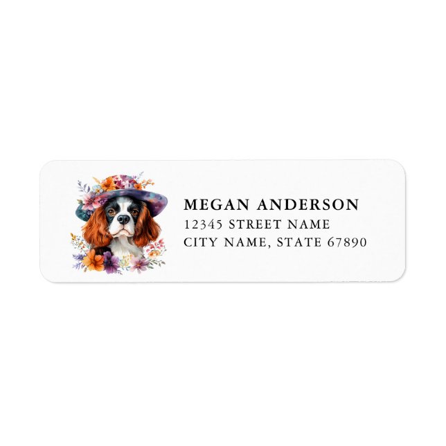 King Charles Cavalier Return Address Labels (Front)