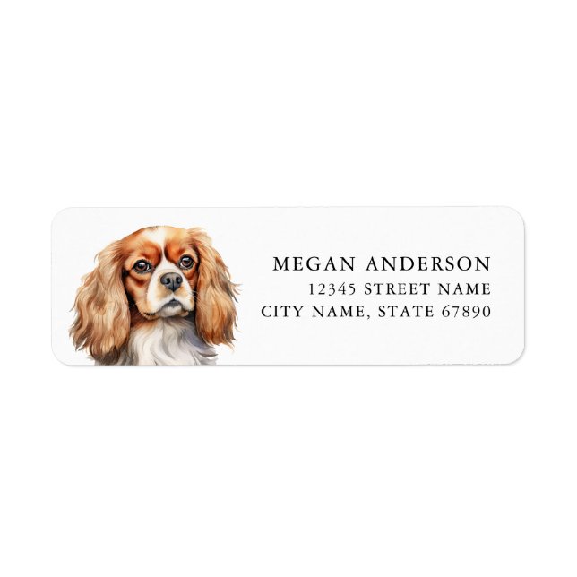 King Charles Cavalier Return Address Labels (Front)