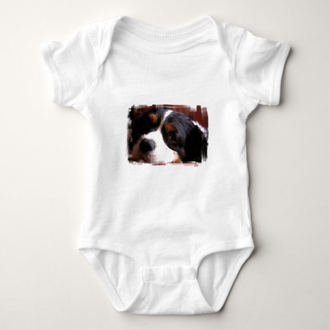 King Charles Cavalier Spaniel Baby T-Shirt Baby Bodysuit (Front)