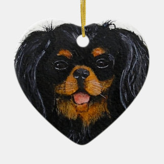 King Charles Cavalier Spaniel black and tan Ceramic Ornament