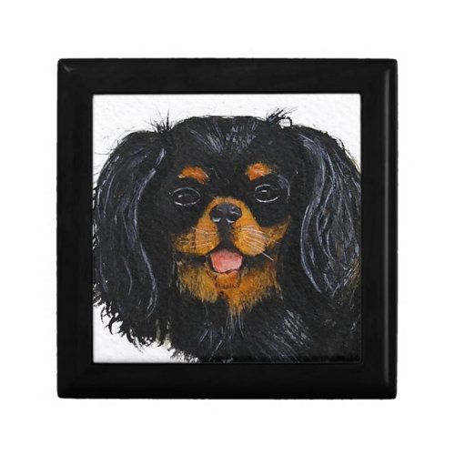 King Charles Cavalier Spaniel black and tan Keepsake Box