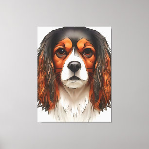 King Charles Cavalier Spaniel Pet Portrait  Canvas Print