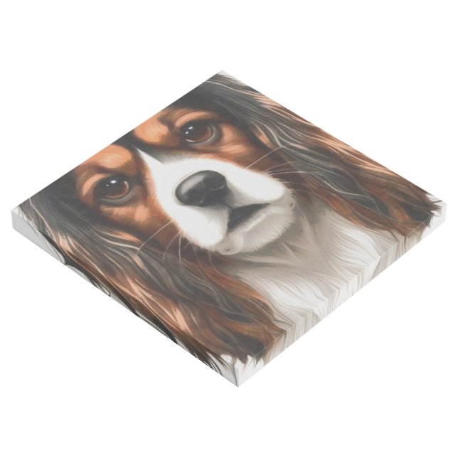 King Charles Cavalier Spaniel Pet Portrait Gallery Wrap (3/4)