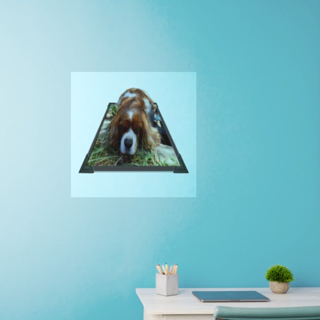 King Charles Cavalier Spaniel, Wall Decal (Home Office)