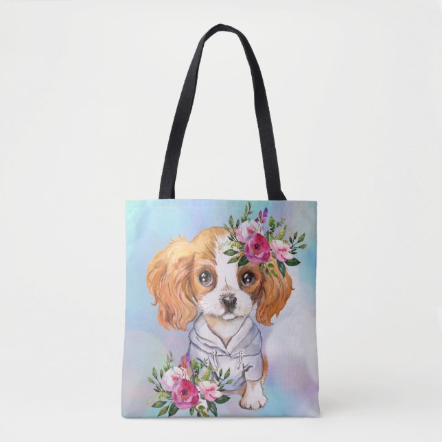 King Charles Cavalier Tote Bag (Front)