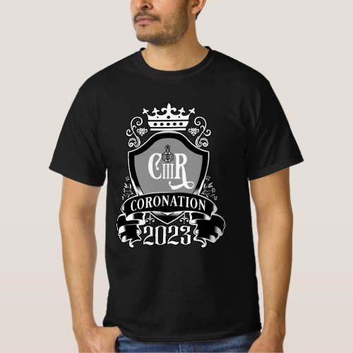 King Charles CIIIR 2023 Coronation Vintage BW T_Shirt