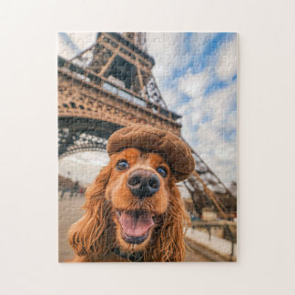 King Charles Cocker Spaniel in Paris Jigsaw Puzzle