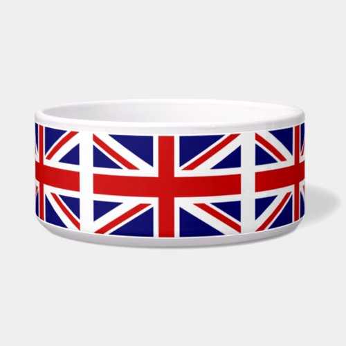 King Charles coronation UK flag pet bowl