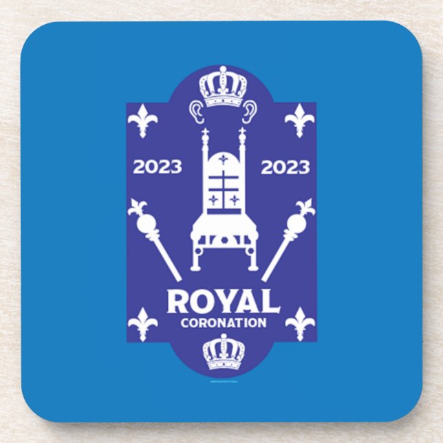 King Charles English Royal Coronation 2023       Beverage Coaster (Front)