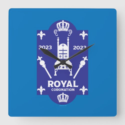 King Charles English Royal Coronation 2023     Square Wall Clock