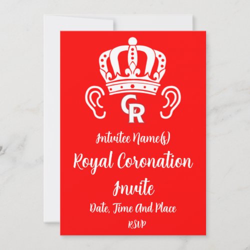 King Charles English Royal Coronation      Invitation