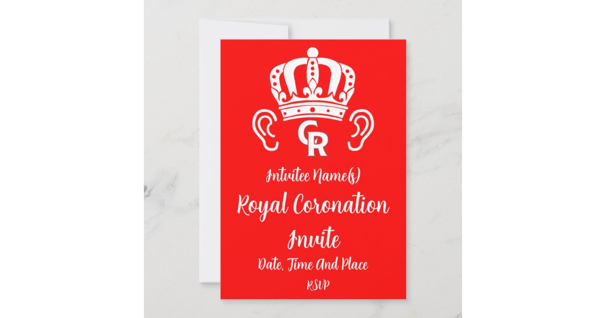 King Charles English Royal Coronation Invitation Zazzle