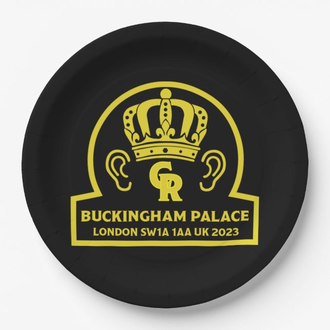 King Charles English Royal Coronation     Paper Plates (Front)