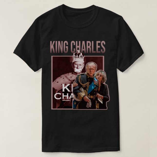 king charles funny retro - King Charles   T-Shirt (Design Front)