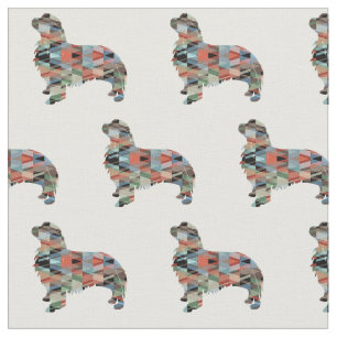 King Charles Geometric Pattern Silhouette Plaid Fabric